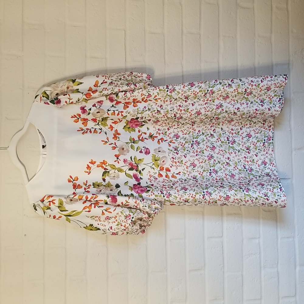 Zara NWT floral mini dress Size L
